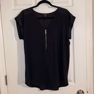 Express Black Cuff Sleeve Top Size Large NWOT